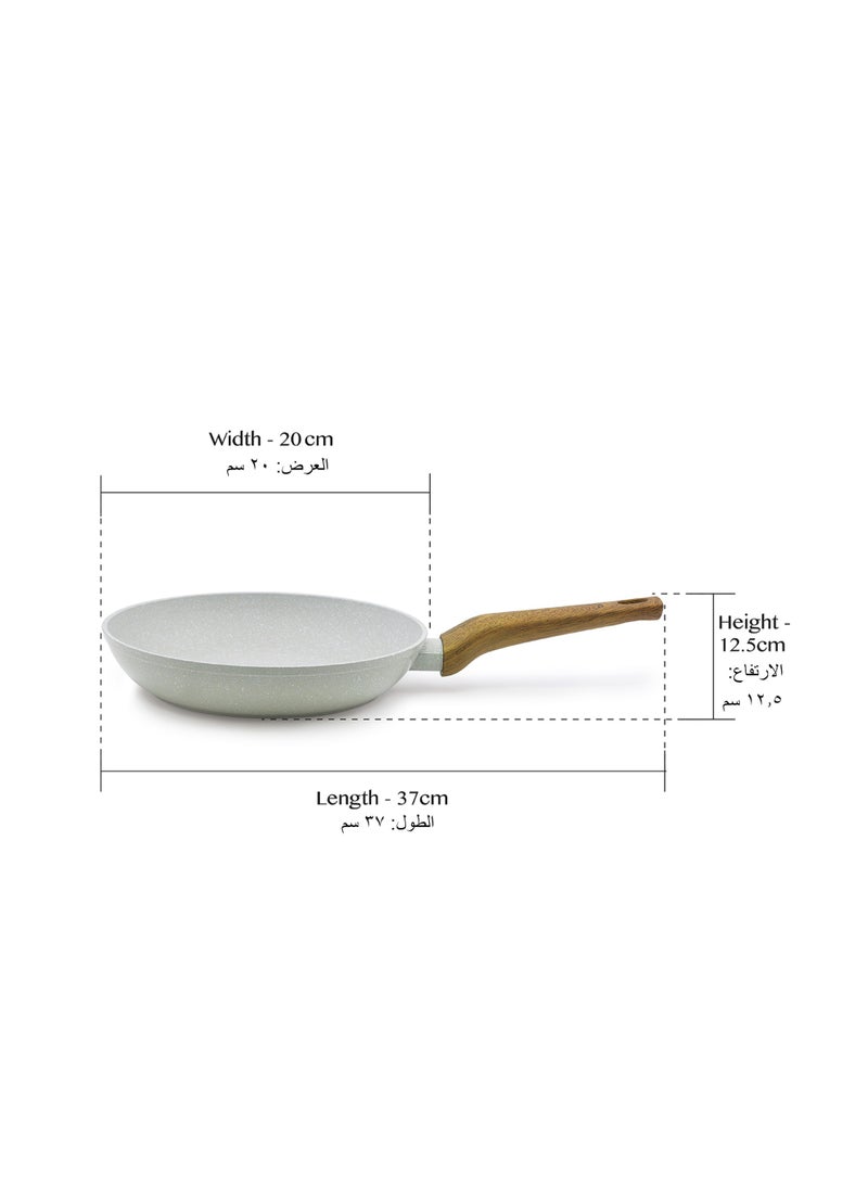 Bergner 20cm Forged Aluminum Fry Pan with Trivet, Marble Non-Stick Coating, Durable Scratch Resistant Frying Pan, Less Oil Use Healthy Cooking Skillet, Even Heating, Induction & Gas Stove Compatible - Image 2
